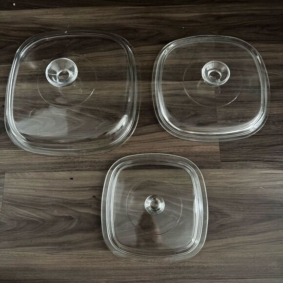 Vintage Corning Ware Cornflower Blue Baking & Cookware 8 Piece Set Lids & Handle - Picture 4 of 16